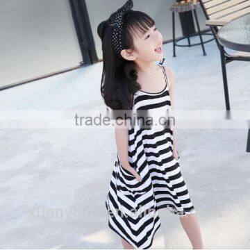 High Quanlity Mummy and Daughter Stripe Clothes Girls Frocks Designs Wholesale New Model Western Style Dress photo-5