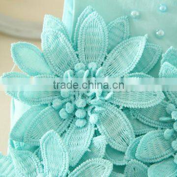 New India and Pakistan Clothing Child Green Handmade Flower Wedding Dress Sweet Girl Fluffy Party Dresses photo-5