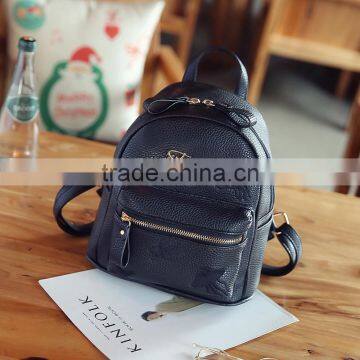2017 Hot Sale New Design Wholesale Price Girls Leather School Backpack photo-2