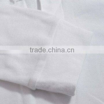 Breathable and Comfortable Men's White Polo Shirts Made of 100% Cotton photo-4