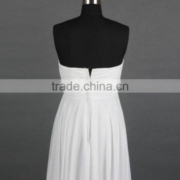 Sweetheart Floor-Length Chiffon White Evening Dress photo-5