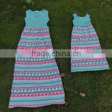 Hot Selling Maxi Dress Mother and Daughter Latest Fashion Dress Designs photo-2