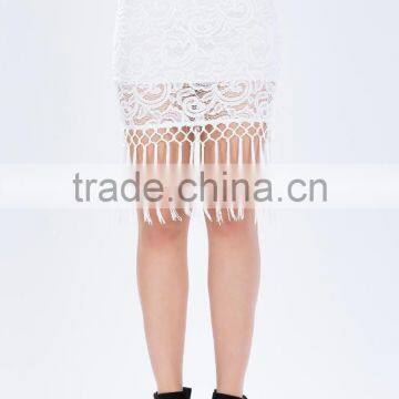 Hottest Crochet Party Skirts Women Skirt Design With Falling Fringe photo-3