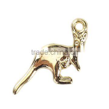 Zinc Based Alloy Charms Kangaroo Gold Plated