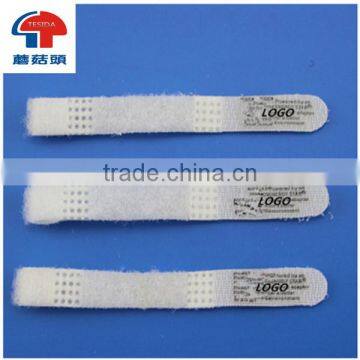 Adjustable customized logo hook and loop cable ties