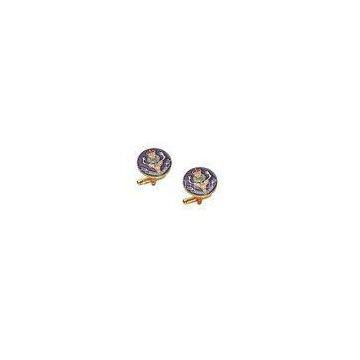 Custom Made Cuidich Right Cufflink, Metal Cufflinks With Brass Stamping With Soft Enamel, Gold Plati