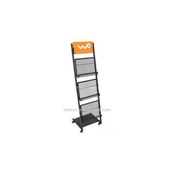 Heavy Duty Black Color Magazine Brochure Shelf HS-ZL06 photo-2