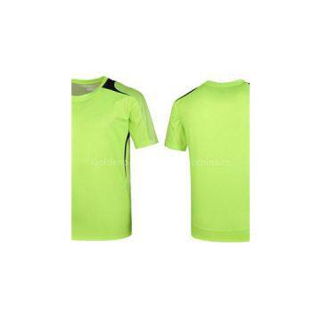 100% Polyester Men Mesh Contrast Color Dry Fit Sports T-shirt