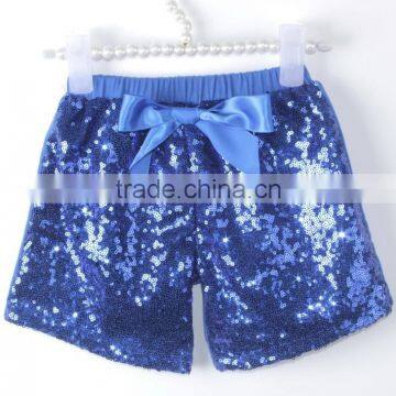 2015 new arrival pageant dance girls royal blue baby sequin shorts M5062406