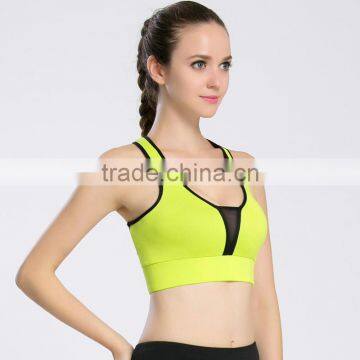 Women Fitness Running Tops Mesh Sports Bra