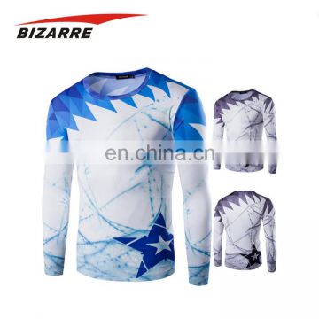 Plus Size Plain Long Sleeve Custom Sze Sublimation T Shirt