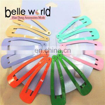 Wholesale Colorful Solid Color 5cm Snap Hair Clips