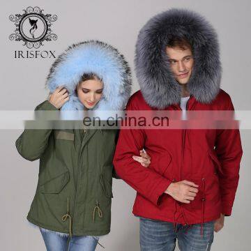 2017 Fur Lover Pakra Fashion Style For Couple Trench Coat De Los Hombres photo-3