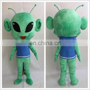 HI customized green mascot costume with high quality,plush mascot costume with high quality