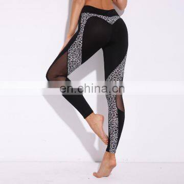 Heart leopard print tight leggings woman soft fashion fitness yoga pants