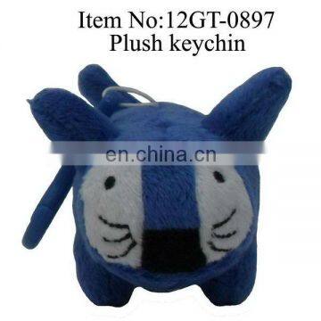 blue plush puppy dog keychain, custom key rings,promotional key holder