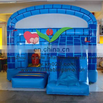 inflatable blue princess bouncy castle