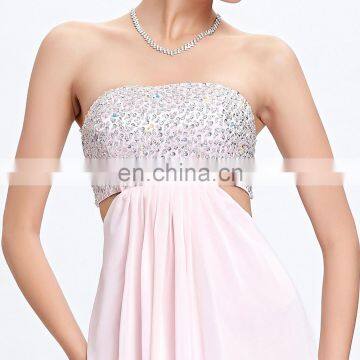 Grace Karin Ladies Sexy Strapless Sequins Beaded Backless Long Evening Dresses CL3437-1 photo-4
