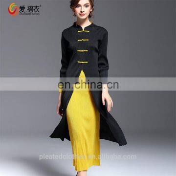 2017 casual style ladies two tone color blocked dress