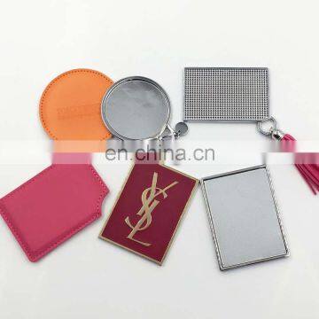 printing brand logo single pocket mirror compact mirror made by manufacturer