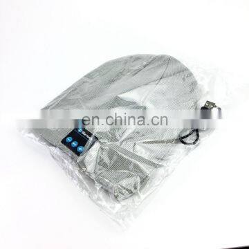 Custom Acrylic Reversible Blue Tooth Beanie Hat With Woven Label for Women photo-5