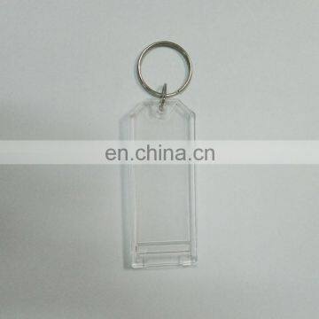 BSCI Factory Cheaper High quality Rectangle custom Acrylic keychain