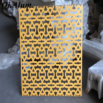 Laser cutting panel Akzo powder coated perforated aluminum design for buildings