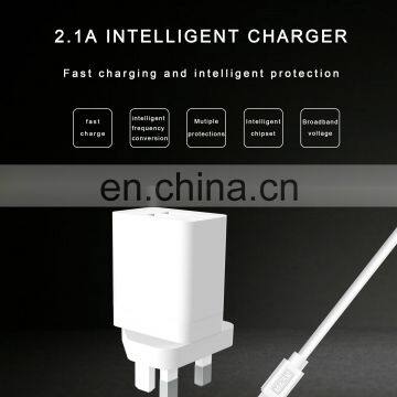 2.1 A Intelligent Charger UK Design for Iphone Micro Type-c Set photo-4