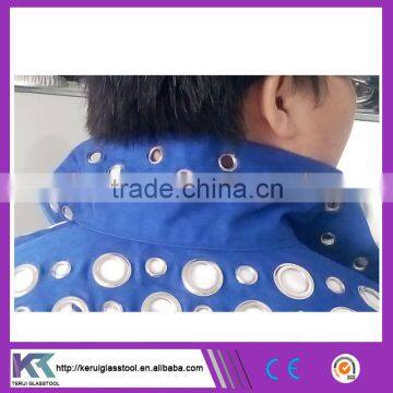 Blue color Tatting chemical protective safety suit zinc holes manufacturer price (V058)