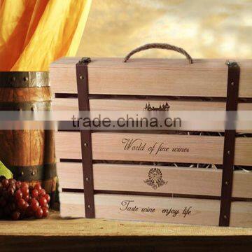 Beautiful fashion custom logo wooden wine box wine gift box