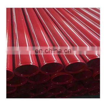 ERW Sch40 red painting grooved fire hydrant steel pipes