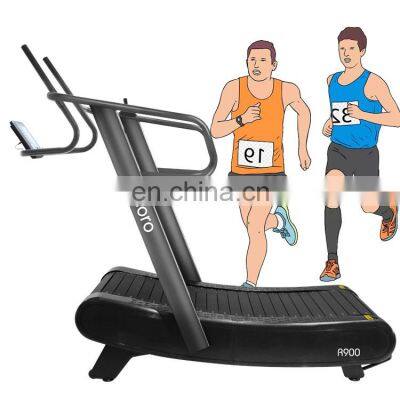 Low Noise  curved manual treadmill running machine good Price Commercial Treadmill Running  Exercise Equipment treadmill