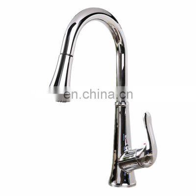 Long neck infrared sensor pull out automatic brass kitchen faucet