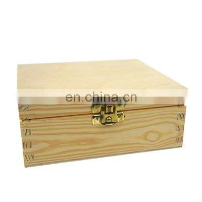 Factory Price Wholesale Useful Gift Plain Wooden Box With Lock photo-3