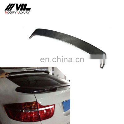 E71 Carbon Fiber Car Rear Roof Wing Spoiler for BMW X6