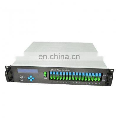 Fiber Optic Equipment EDFA 1550nm optical amplifier 16 PON port 23 dbm pon catv wdm edfa