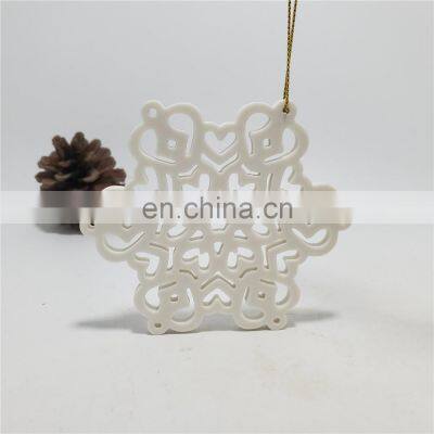 Snowflake Ceramic Christmas Tree Decoration Hanging Ornaments