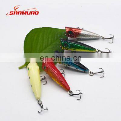 Hard Plastic Fishing Popper Lures Wobbler Bait Hooks Artificial 5.2CM/5G Mini for Saltwater photo-2