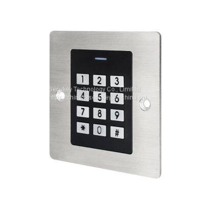 Secukey Hot Selling Embedded Access Control Keypad 86*86mm Waterproof Standalone Keypad photo-3