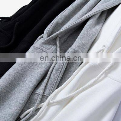 Custom Unisex Streetwear Oversized Plain Pullover Printing Sweatshirt Blank Embroidery 100% Cotton Fleece Hoodie photo-2