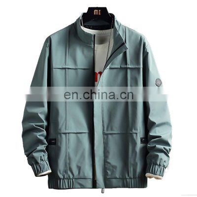 manufacturers wish shop online men's spring and autumn long-sleeved hooded casual sports jacket overalls custom bomber jacket