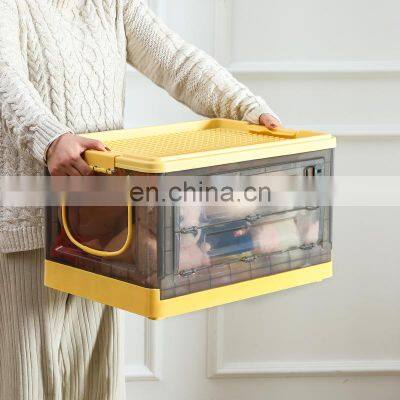 Wholesale Foldable Plastic Bin Transparent for Kids Outdoor Container With Lock Collapsible Kids Toys Storage Box Organizer photo-5
