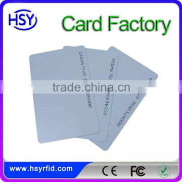 ISO 14443A 13.56mhz RFID 1k Blank Plastic Compatible Access Key Card