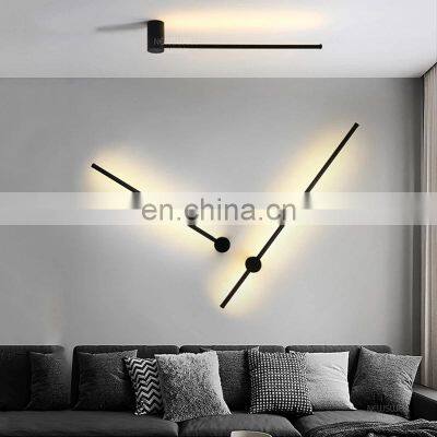 Simple Modern Adjustable Wall Mounted Lights Indoor Flexible LED Decorative Long Line Wall Lamp