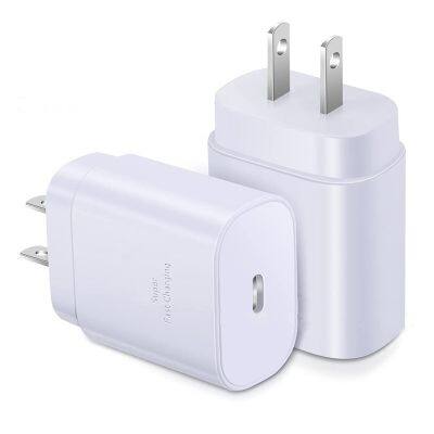 Top Sale UK Mobile Phone Wall Type C Fast Charger Cable Adapter 25W PD Charger For Samsung Charges