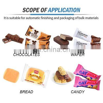 Automatic Chocolate Bar Biscuit Cake Feeding Flowing Packing Machines Food Wrapping Machine Packaging Line Paketleme Makinesi photo-2