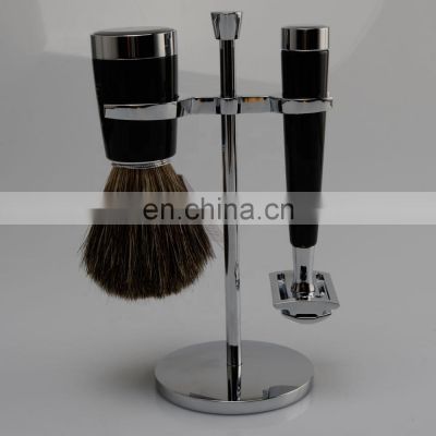 fitness metal barber no electric double edge bades shaving safety razor beard grooming kit shaving brush