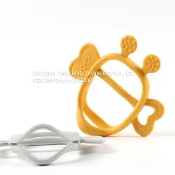 Food Grade InfanT Baby Kids Teething Teethers Toy Animal Toys Bee With Comfort Molars Silicone Baby Teethers Bpa Free photo-3