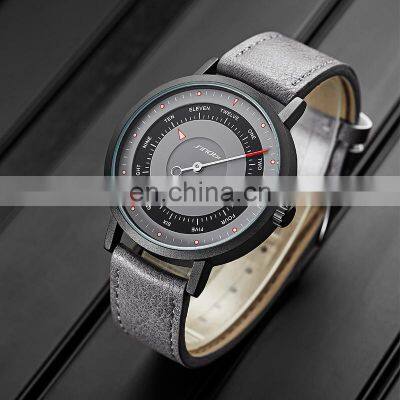 SINOBI Watch Brand Man Fashion Alloy Case Wristwatch Leather Band Man Watch Casual S9809G photo-2
