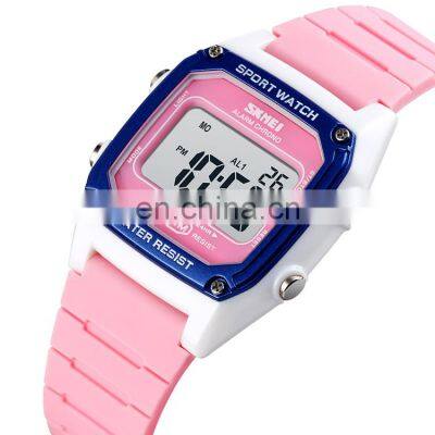 1614 skmei digital sport watch for men women silica band watches hour time clock alarm fashion wristwatch